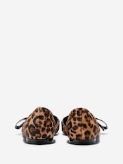 Cole Haan Womens Animal Print Noella Bow Skimmer Flats - Image 5 of 6