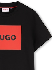 Negro - Camiseta de manga corta con logo de HUGO - Imagen 3 de 3
