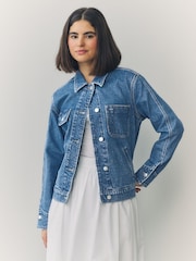 Blue Denim Worker Jacket - Image 4 of 7