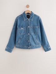 Blue Denim Worker Jacket - Image 5 of 7