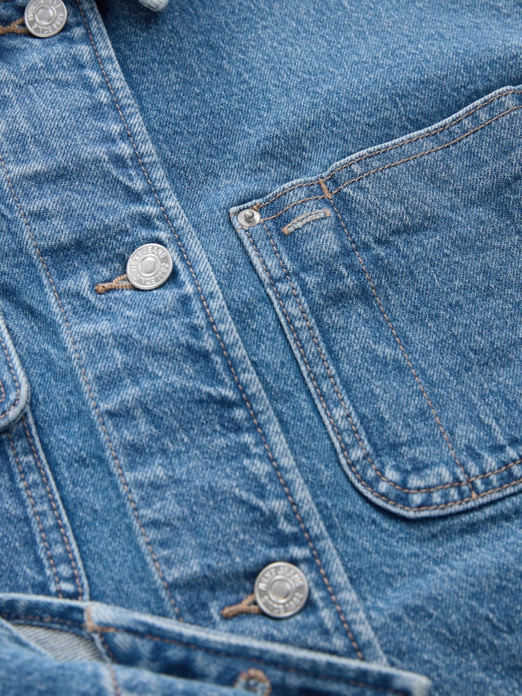 Blue Denim Worker Jacket - Image 6 of 7
