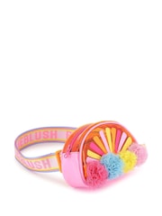 Riñonera rosa con pompones arcoíris de Billieblush con correa con logotipo - Imagen 3 de 6