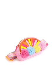 Riñonera rosa con pompones arcoíris de Billieblush con correa con logotipo - Imagen 4 de 6