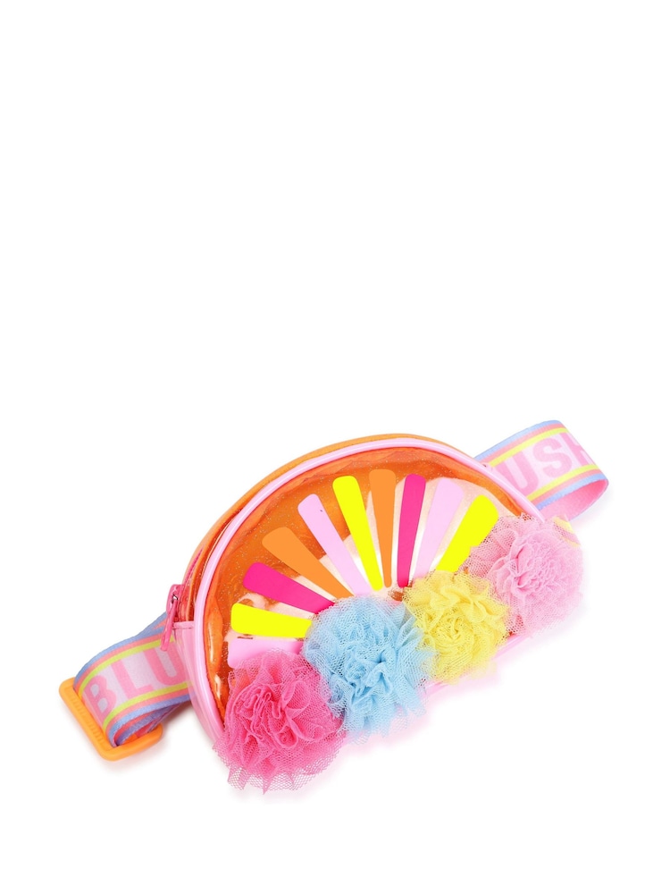 Riñonera rosa con pompones arcoíris de Billieblush con correa con logotipo - Imagen 6 de 6