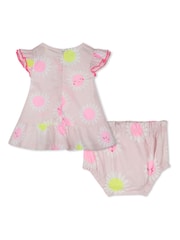 Billieblush Baby Pink 100% Cotton Floral Dress And Bloomer Set - Image 2 of 6