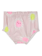 Billieblush Baby Pink 100% Cotton Floral Dress And Bloomer Set - Image 6 of 6