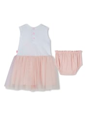 Billieblush Pink Mesh Sequin Baby Dress And Bloomer Set - Image 2 of 6