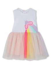 Billieblush Pink Mesh Sequin Baby Dress And Bloomer Set - Image 3 of 6