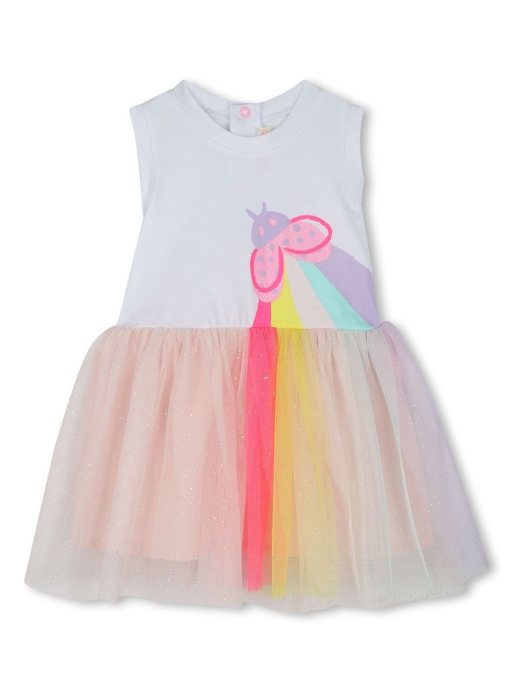 Billieblush Pink Mesh Sequin Baby Dress And Bloomer Set - Image 3 of 6