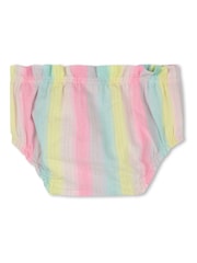 Billieblush Pink Stripe Frill Sleeve Ruffle Baby Dress And Bloomer Set - Image 6 of 6