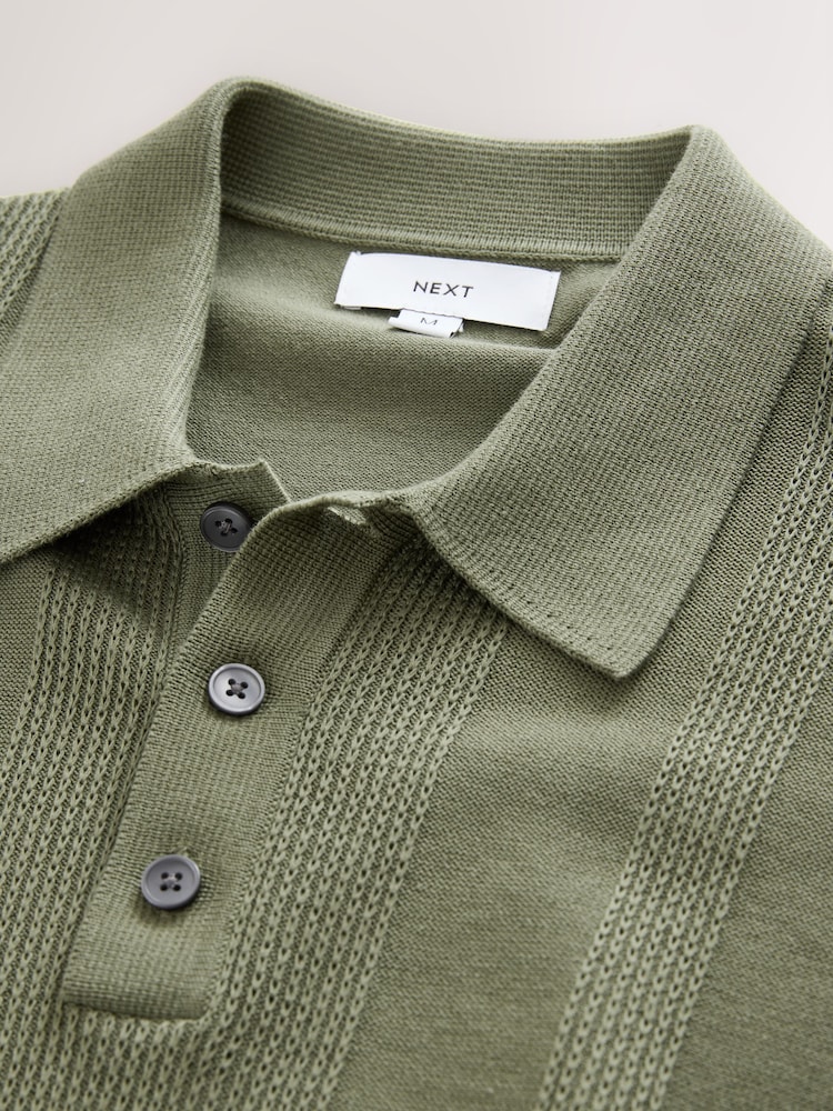 zelena - v standardnem kroju Cotton Rich kratek rokav; s kratkimi rokavi pletene polo majice - Slika 6 iz 6 zelena - v standardnem kroju Cotton Rich kratek rokav; s kratkimi rokavi pletene polo majice - Slika 6 iz 6