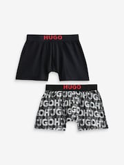 HUGO Black Boxer Shorts 2 Pack - Image 1 of 4