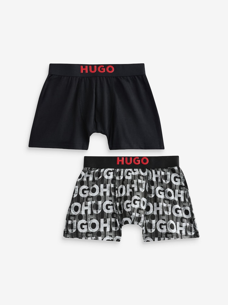 HUGO Black Boxer Shorts 2 Pack - Image 1 of 4