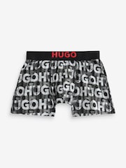HUGO Black Boxer Shorts 2 Pack - Image 3 of 4