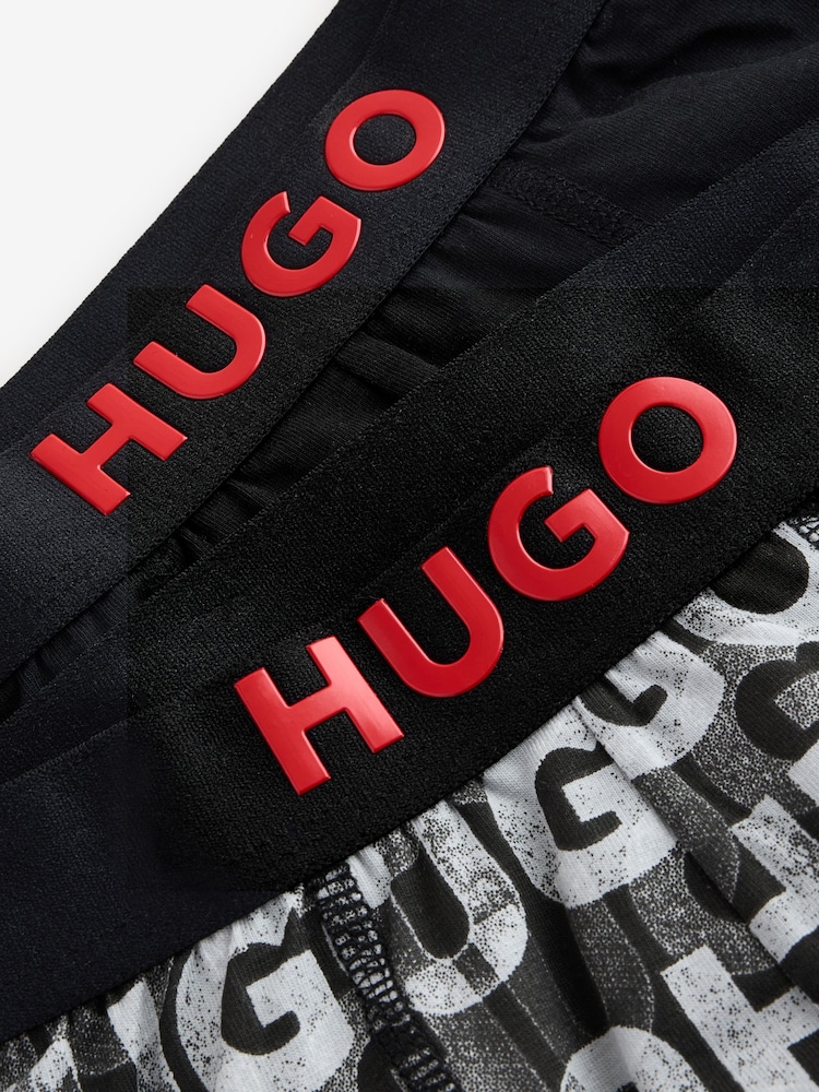 HUGO Black Boxer Shorts 2 Pack - Image 4 of 4