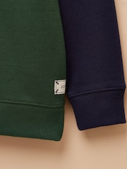 Joules Boys' Elliot Multi Colourblock Quarter Zip Sweatshirt - Image 3 of 4