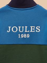 Joules Boys' Elliot Multi Colourblock Quarter Zip Sweatshirt - Image 4 of 4