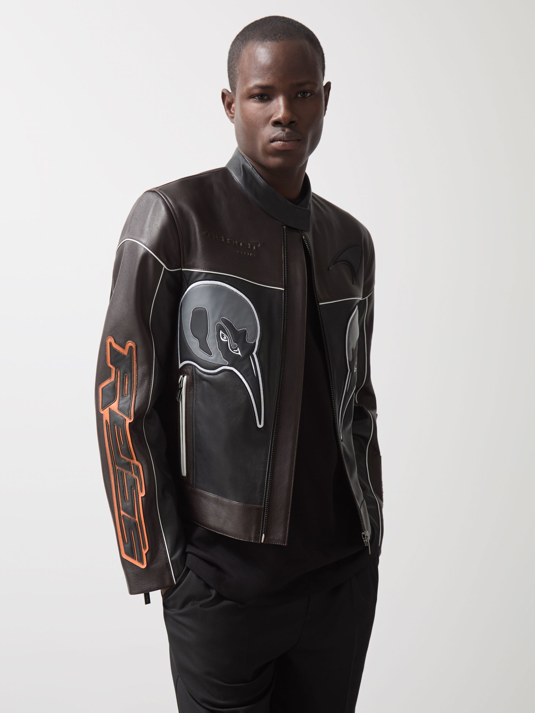 Buy Reiss Black Champion McLaren F1 Team Leather Biker