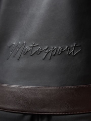 Reiss Black Champion McLaren F1 Team Leather Biker Jacket - Image 6 of 9