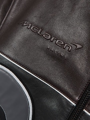 Reiss Black Champion McLaren F1 Team Leather Biker Jacket - Image 7 of 9