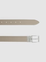 Reiss Stone/Dark Brown Ricky Leather Reversible Belt - Image 3 of 5