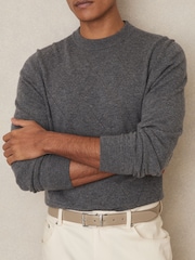 Reiss Stone/Dark Brown Ricky Leather Reversible Belt - Image 5 of 5