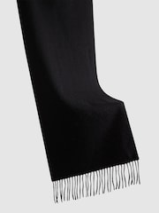 Reiss Black Picton Wool and Cashmere Scarf - Image 5 of 5