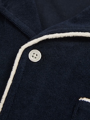 Reiss Navy/White Micah Towelling Contrast Trim Shirt - Image 5 of 5