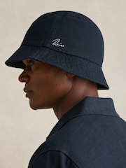 Темно-синий - Reiss Cyrus Cotton Logo-Embroidered Bucket Hat - Изображение 2 из 4