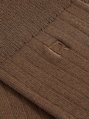 Reiss Brown Jace Cotton-Blend Logo-Embroidered Socks - Image 3 of 3