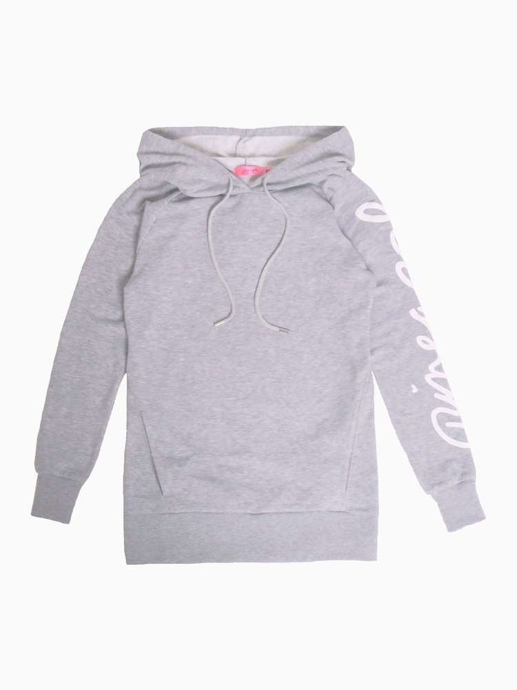 Pineapple Grey Curve Womens Longline Hoodie - Image 5 of 6