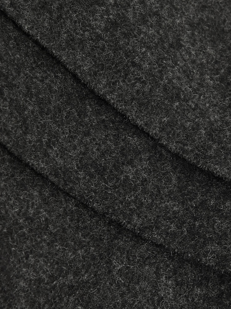 Anthrazit - Reiss Picton Wool and Cashmere Scarf - Bild 4 von 4