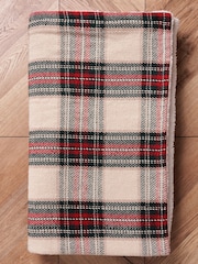 BHS Cotton Check Throw with Sherpa Back - Image 2 of 6