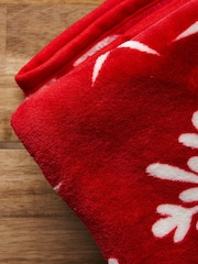 BHS Red Snowflake Throw - Image 5 of 6