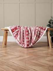 BHS Red Throw with Sherpa - Image 1 of 6