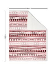 BHS Red Throw with Sherpa - Image 6 of 6