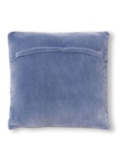 BHS Blue Square Stitch Quilted 100% Cotton Cushion - Image 4 of 5