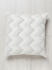 BHS Natural/Grey Geo Design Cushion - Image 2 of 5