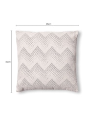 BHS Natural/Grey Geo Design Cushion - Image 5 of 5