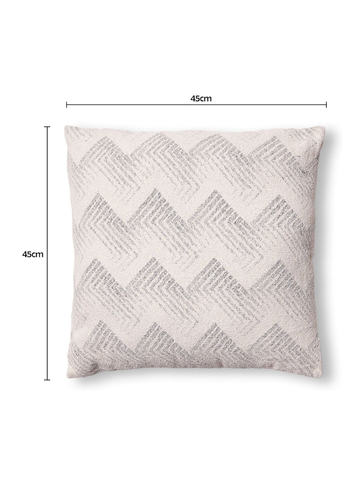 BHS Natural/Grey Geo Design Cushion - Image 5 of 5
