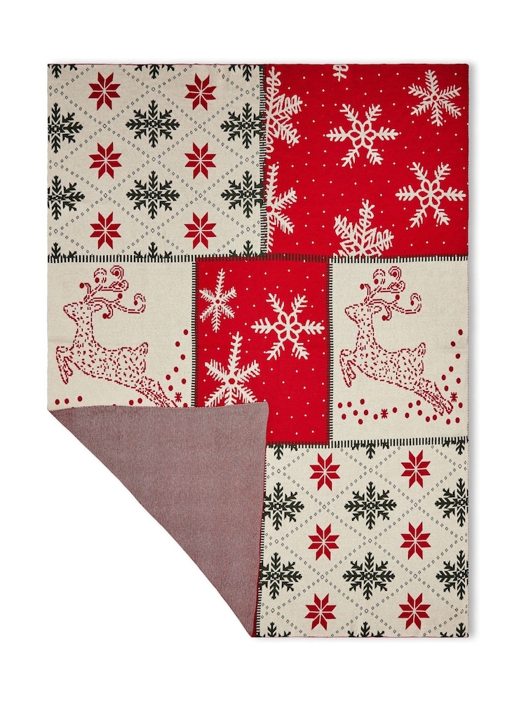 BHS New Patchwork 100% Cotton Throw - Image 2 of 6