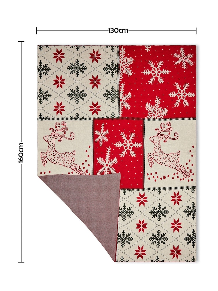 BHS New Patchwork 100% Cotton Throw - Image 6 of 6