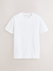 White Slim Fit Smart Soft Touch Heavyweight T-Shirt - Image 1 of 3