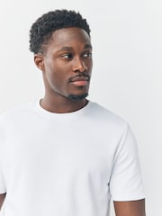 White Slim Fit Smart Soft Touch Heavyweight T-Shirt - Image 4 of 7