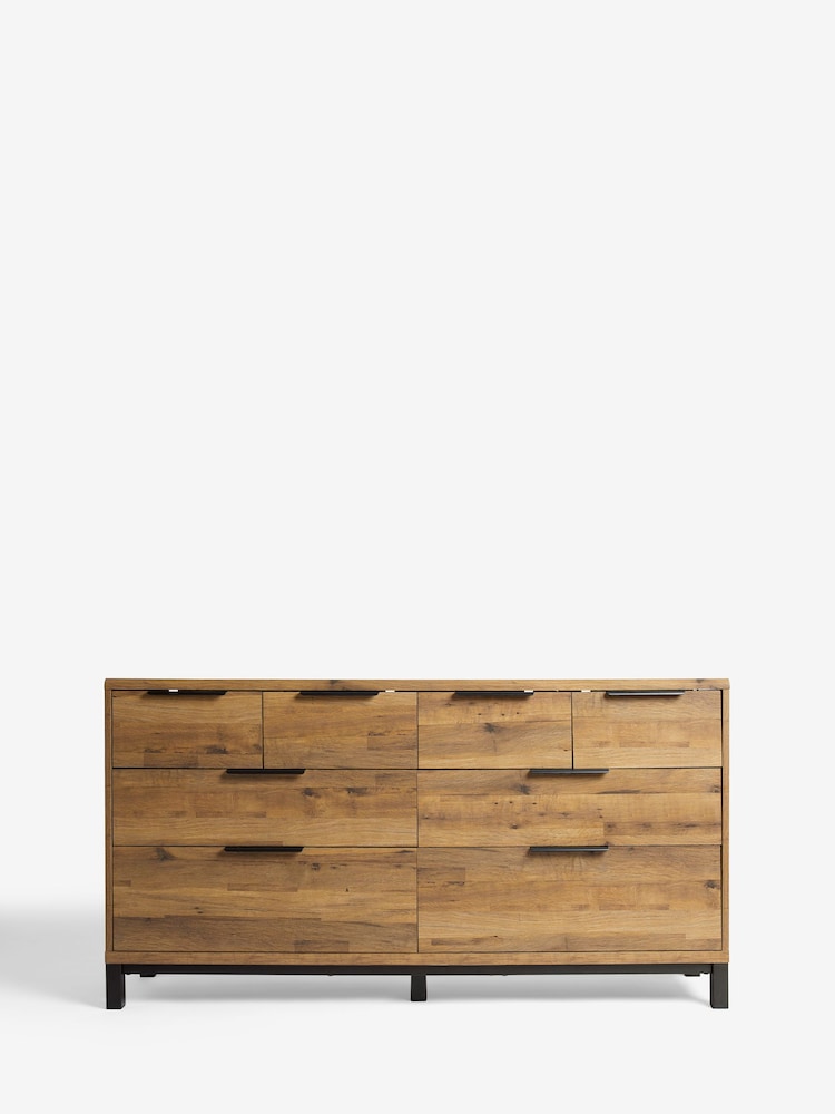 Dark Natural Bronx Oak Effect 8 Drawer Chest of Drawers - Image 10 of 10 Dark Natural Bronx Oak Effect 8 Drawer Chest of Drawers - Image 10 of 10