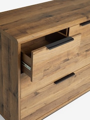 Dark Natural Bronx Oak Effect 8 Drawer Chest of Drawers - Image 3 of 10