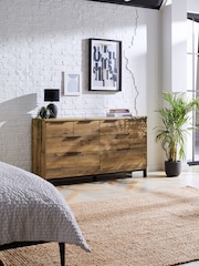 Dark Natural Bronx Oak Effect 8 Drawer Chest of Drawers - Image 5 of 10