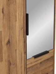 Dark Natural Bronx Oak Effect Slim Triple, 2 Drawers Wardrobe - Image 11 of 11
