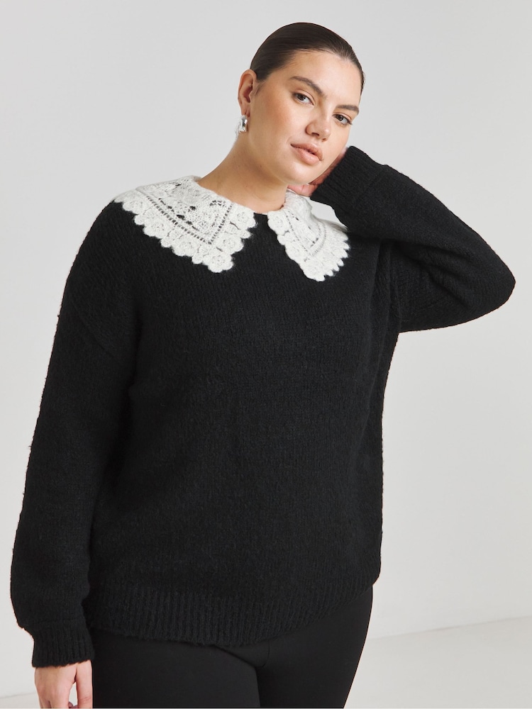 Simply Be 2 In 1 Collar Jumper - Image 2 of 4