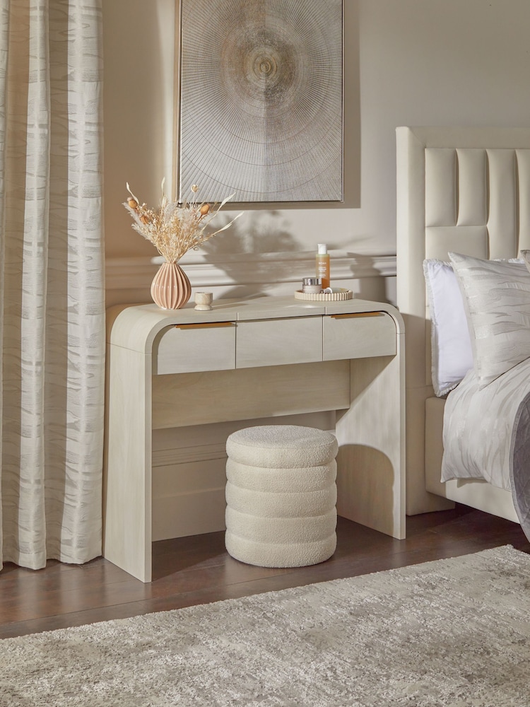 Light Natural Mia Oak Effect Console Dressing Table - Image 1 of 9 Light Natural Mia Oak Effect Console Dressing Table - Image 1 of 9